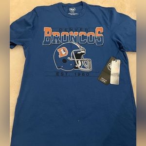 Men's '47 Royal Denver Broncos Time Lock Franklin T-Shirt NWT size S
